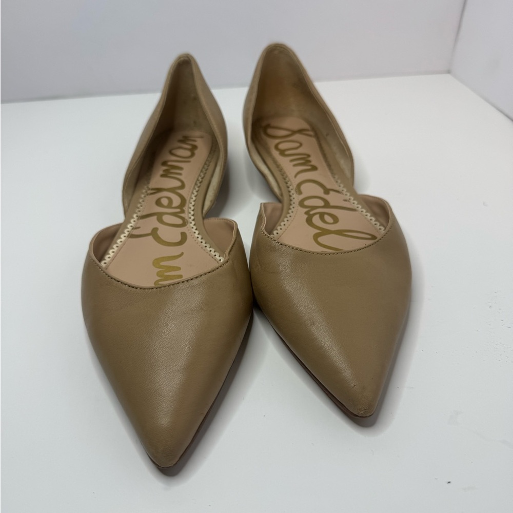Sam Edelman Pointed Toe D'Orsay Flats in Taupe